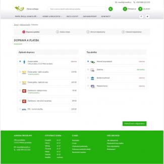 Pokladna - doprava a platba